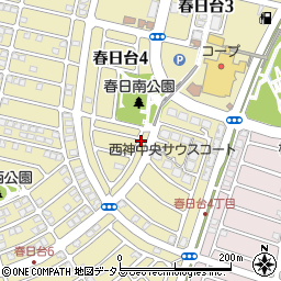 兵庫県神戸市西区春日台4丁目周辺の地図