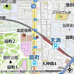 セブンイレブン大阪天神橋４丁目店周辺の地図