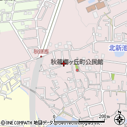 奈良県奈良市秋篠梅ヶ丘町周辺の地図