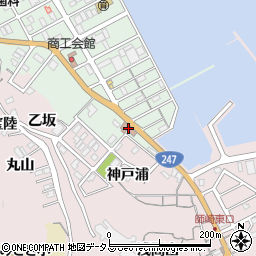 師崎郵便局周辺の地図