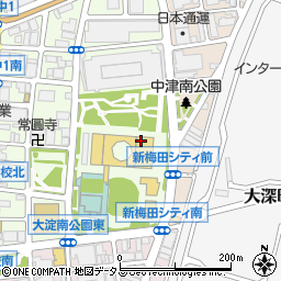 新梅田シティ梅田スカイビル周辺の地図