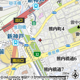 新神戸ステーションパーク周辺の地図
