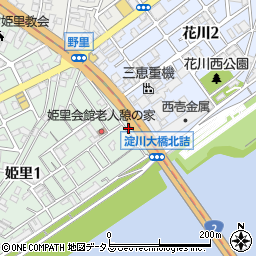 日本経済新聞・読売センター野里周辺の地図