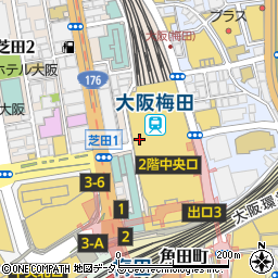 ハニーズディー．ストア阪急三番街店周辺の地図