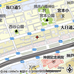 兵庫県神戸市中央区大日通周辺の地図