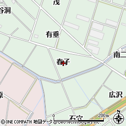 愛知県豊橋市大崎町春子周辺の地図
