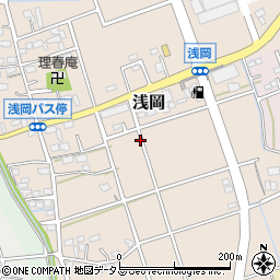 静岡県袋井市浅岡周辺の地図