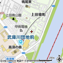 兵庫県西宮市上田東町8周辺の地図