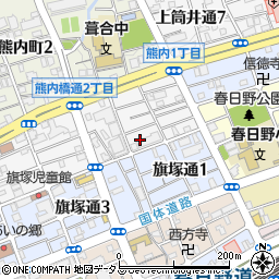 兵庫県神戸市中央区熊内橋通1丁目周辺の地図