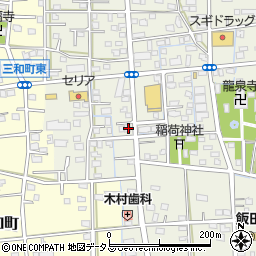 静岡県浜松市中央区飯田町837周辺の地図