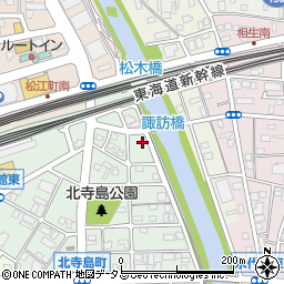 静岡県浜松市中央区北寺島町102周辺の地図