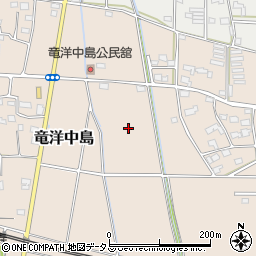 静岡県磐田市竜洋中島周辺の地図