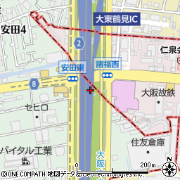 大阪市立　安田自転車保管所周辺の地図