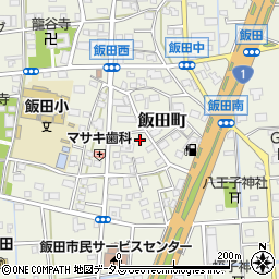 静岡県浜松市中央区飯田町517周辺の地図