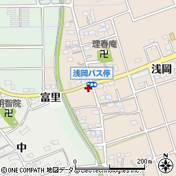 静岡県袋井市浅岡275周辺の地図