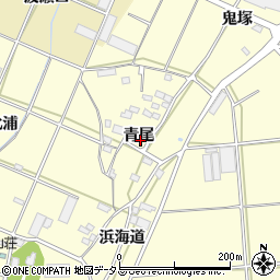 愛知県田原市浦町青尾周辺の地図