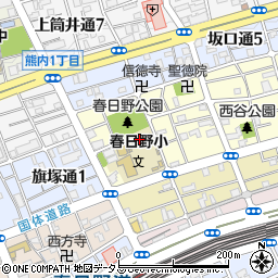 神戸市立春日野小学校周辺の地図