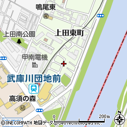 兵庫県西宮市上田東町6周辺の地図