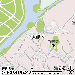 愛知県豊橋市老津町大津下周辺の地図