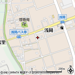 静岡県袋井市浅岡259-9周辺の地図