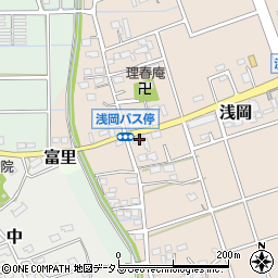 静岡県袋井市浅岡308周辺の地図