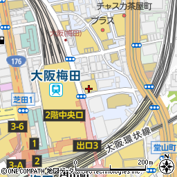 焼肉の和民 梅田茶屋町店周辺の地図