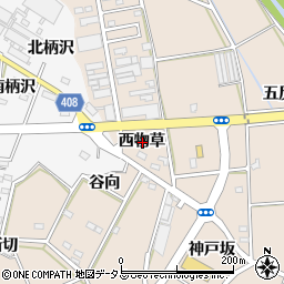 愛知県豊橋市野依町西物草周辺の地図