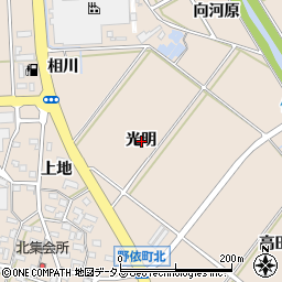 愛知県豊橋市野依町光明周辺の地図