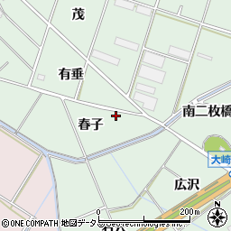 愛知県豊橋市大崎町春子65周辺の地図