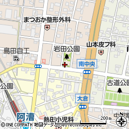 岩田公園トイレ周辺の地図