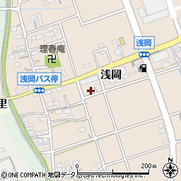 静岡県袋井市浅岡259周辺の地図