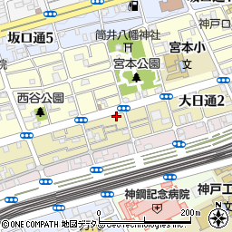 神戸新聞葺合東専売所周辺の地図