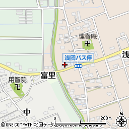 静岡県袋井市浅岡127周辺の地図