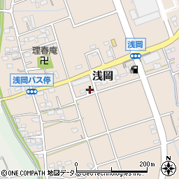 静岡県袋井市浅岡259-6周辺の地図