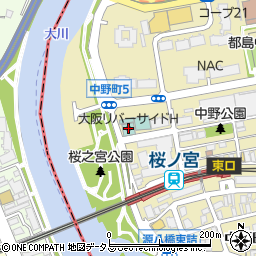 大阪リバーサイドホテル周辺の地図