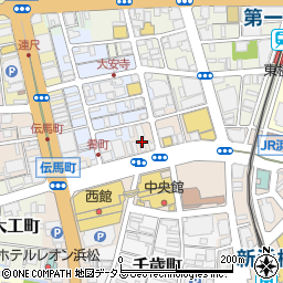 静岡県浜松市中央区鍛冶町319周辺の地図