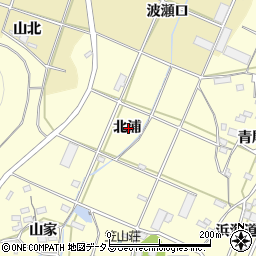 愛知県田原市浦町北浦周辺の地図