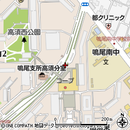 武庫川団地中央周辺の地図