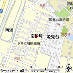 愛知県田原市浦町南松崎周辺の地図