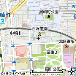 大阪府大阪市北区山崎町周辺の地図