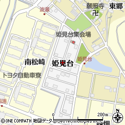 愛知県田原市姫見台75-2周辺の地図