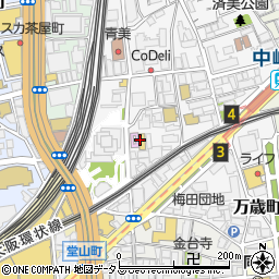 ブルーグレース大阪周辺の地図