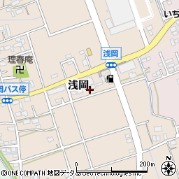 静岡県袋井市浅岡248周辺の地図