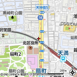 大阪府大阪市北区浪花町1-25周辺の地図