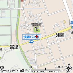静岡県袋井市浅岡157周辺の地図