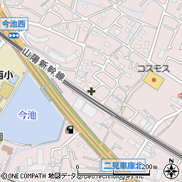 新幹線東二見公園周辺の地図
