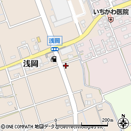 静岡県袋井市浅岡94周辺の地図