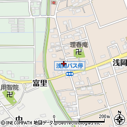 静岡県袋井市浅岡134周辺の地図