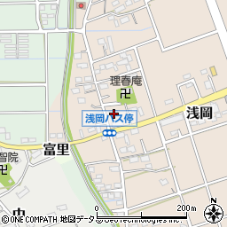 静岡県袋井市浅岡152周辺の地図