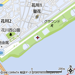大阪府大阪市西淀川区花川周辺の地図